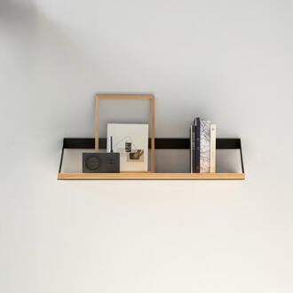 Ethnicraft Wandplank 'Ribbon' Eikenhout, 70 cm, kleur Naturel/Zwart