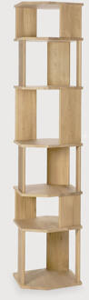 Ethnicraft Wandrek 'Stairs' Geolied Eikenhout, 204 x 45cm, kleur Naturel - 205 cm