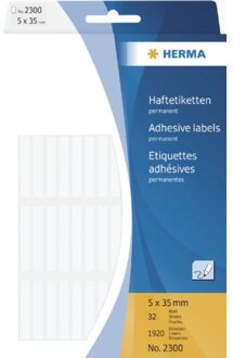 Etiket Herma 2300 5x35mm wit 1920stuks