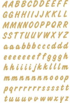 Etiket Herma 4152 8mm letters A-Z goud op transparant 238st.