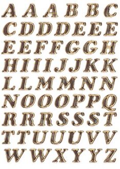 Etiket Herma 4192 8mm letters A-Z goudfolie 61stuks