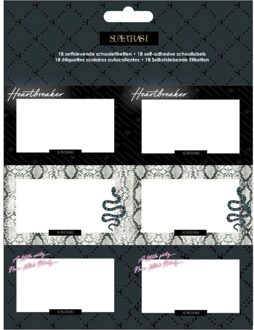 Etiketten Supertrash: 18 Stuks