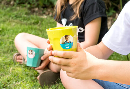 Etiketten voor kinderen rond