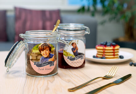 Etiketten voor voorraadpot rond - Set van 8