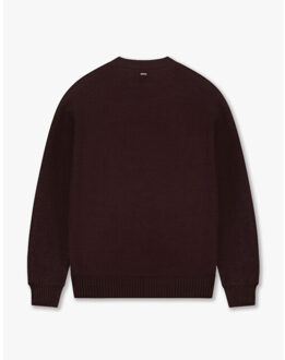 Etiquette knit sweater sweaters cra20026001 - maat M Bordeaux