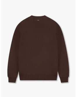 Etiquette knit sweater sweaters cra20026001 - maat M Bruin