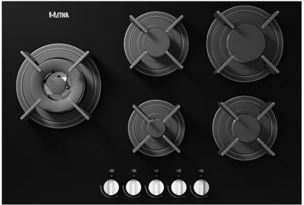 Etna KGG870ZTA Gas kookplaat Zwart