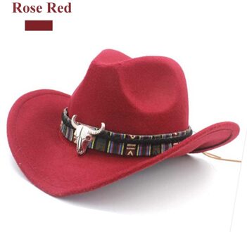 Etnische Stijl Westerse Cowboy Hoed Wollen Hoed Jazz Hoed Westerse Cowboy Hoed