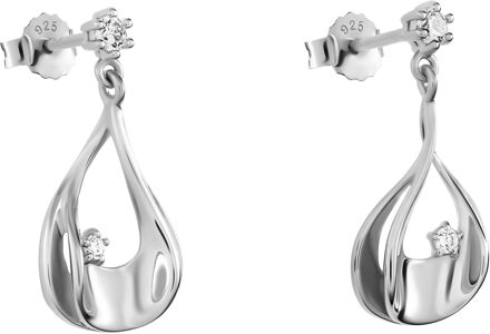 'Etoile' Dames 925 Sterling Zilveren Oorbellen - Zilver ZO-7524