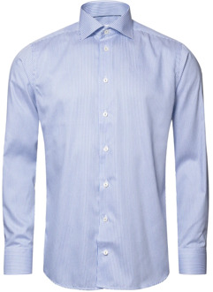 Eton Blauw & Wit Gestreept Slim Fit Overhemd Eton , Multicolor , Heren - L,M