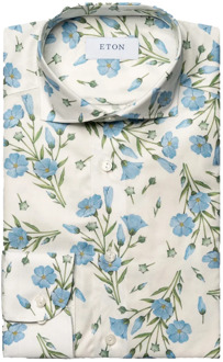 Eton Bloemen Eigentijds Overhemd Eton , Multicolor , Heren - 5Xl,6Xl
