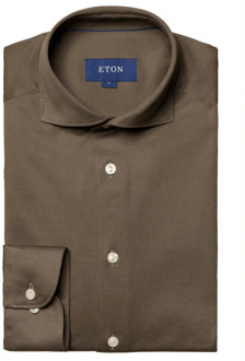 Eton Casual Overhemd voor de Moderne Man Eton , Brown , Heren