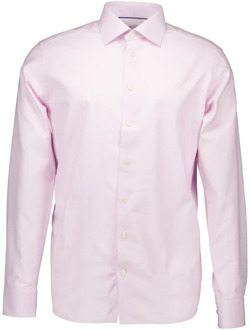 Eton Dobby lange mouw overhemden lichtroze Eton , Pink , Heren - 2Xl,Xl,L,M,S