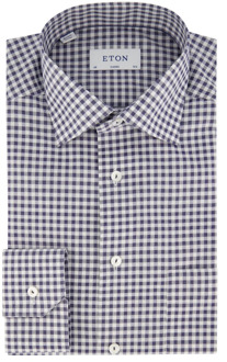 Eton Donkerblauw Business Overhemd Eton , Blue , Heren - 2Xl,Xl,L,3Xl,7Xl