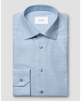 Eton Lange mouw overhemden 100014566 Blauw - 43 (XL)