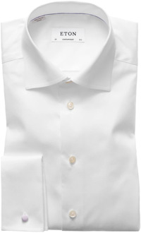 Eton Moderne Franse Manchet Signature Twill Overhemd Eton , White , Heren - 2Xl,Xl,L,M,S,3Xl