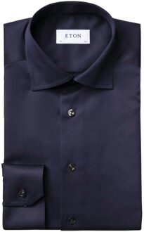 Eton Overhemd Blauw - 40 (M)