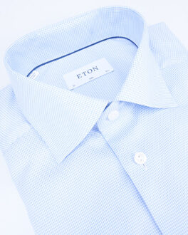 Eton Overhemd met lange mouwen Blauw - 43 (XL)