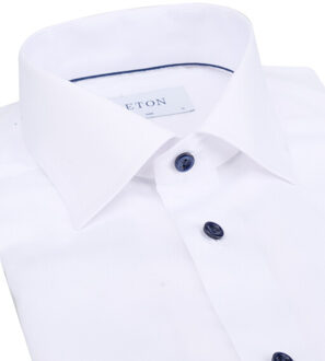Eton Overhemd met lange mouwen Wit - 41 (L)