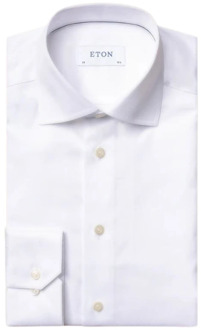 Eton Regular fit overhemd met wide spread-kraag Wit - 42