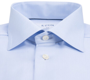 Eton Slim fit overhemd met lange mouwen Blauw - 43 (XL)