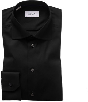 Eton Slim Fit Overhemd - Model 3000 Eton , Black , Heren - 2Xl,Xl,L,M,S,3Xl,4Xl