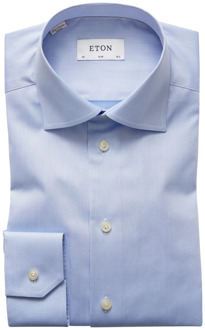 Eton Slim fit overhemd van katoen Lichtblauw - 39