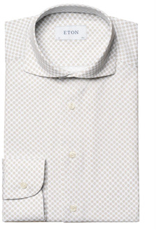 Eton Slim Fit Vierweg Stretch Overhemd Eton , White , Heren - 2Xl,Xl,L,Xs