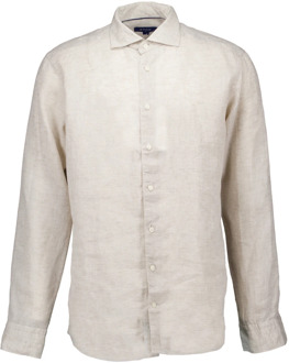 Eton Solid lange mouw overhemden beige Eton , Beige , Heren - L,S,4Xl