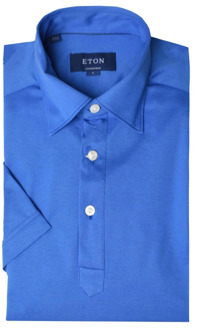 Eton Tijdloze Klassieke Casual Overhemd Eton , Blue , Heren - S