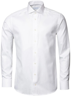 Eton Witte overhemden met lange mouwen Eton , White , Heren - XL