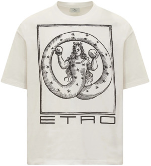 Etro Bedrukte T-shirt Collectie Etro , White , Heren - 2Xl,L,M,S