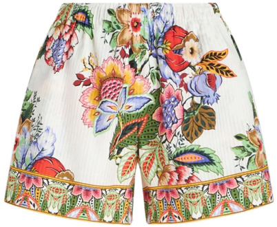 Etro Bloemenprint Bouquet Shorts Etro , Multicolor , Dames - M,Xs,2Xs