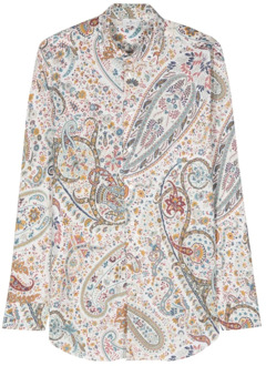 Etro Bloemenprint Overhemd met Spreidkraag Etro , Multicolor , Heren - L