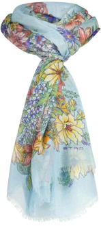 Etro Bloemenprint Zijde Blend Sjaal Etro , Multicolor , Dames - ONE Size