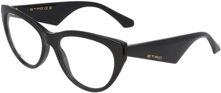 Etro Cat Eye Acetaat Frame Bril Etro , Black , Unisex - 55 MM