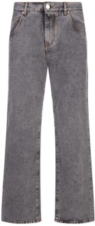 Etro Grijze Katoenen Denim Jeans met Pegasus Logo Etro , Gray , Heren - W32