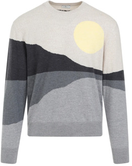 Etro Grijze Wollen Pullover Sweater Etro , Multicolor , Heren - Xl,M,S