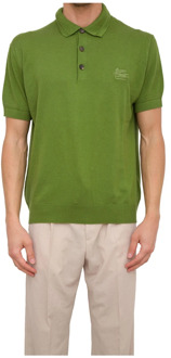 Etro Groene Gebreide Polo Shirt Etro , Green , Heren - 2Xl,Xl,L
