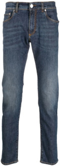 Etro Indigo Blauwe Straight-Leg Jeans Etro , Blue , Heren - W32,W31,W33,W30