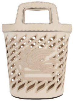 Etro Ivoor Cut-Out Bucket Bag Etro , Beige , Dames - ONE Size