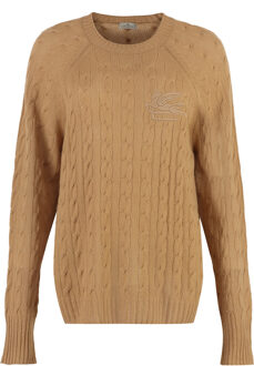 Etro Kasjmier Ronde Hals Trui - maat Bruin