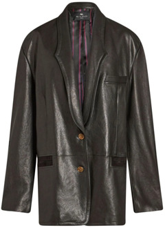 Etro Leather Jackets Etro , Black , Dames - S,Xs,2Xs