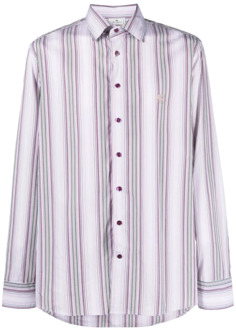 Etro Paarse Overhemden voor Heren Etro , Purple , Heren - 2XL