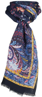 Etro Paisley Patroon Sjaal Etro , Blue , Dames - ONE Size
