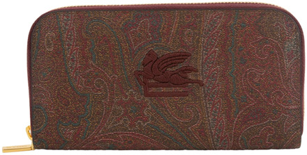 Etro Paisley Rits Portemonnee Rood Etro , Red , Dames - ONE Size