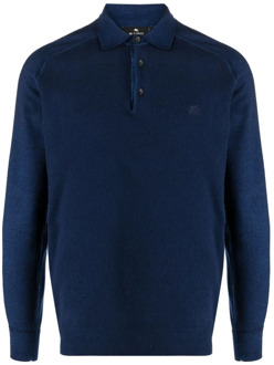 Etro Polo Shirt Etro , Blue , Heren - Xl,M,S
