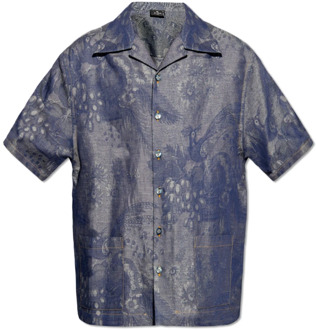 Etro Shirt met korte mouwen Etro , Blue , Heren - M,S