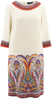 Etro Viscose jurk met iconische print Etro , White , Dames - L,M