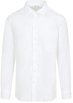 Etro Witte Katoenen Overhemd met Golven Patroon Etro , White , Heren - 2XL